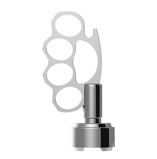 Thread-On Knuckle Gearshift Knob With Chrome 9/10 Speed Adapter - Chrome