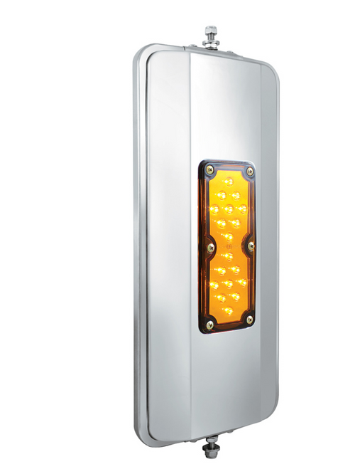 7" X 16" 18 LED 430 Stainless Steel West Coast Mirror - Heated