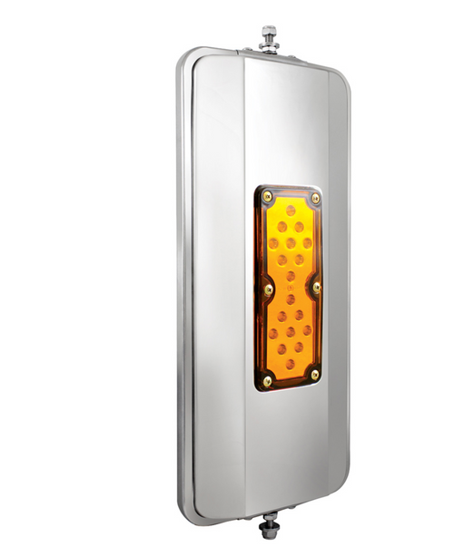 7" X 16" 18 LED 430 Stainless Steel West Coast Mirror - Heated