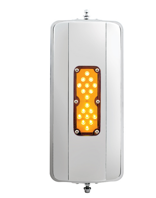 7" X 16" 18 LED 430 Stainless Steel West Coast Mirror - Heated