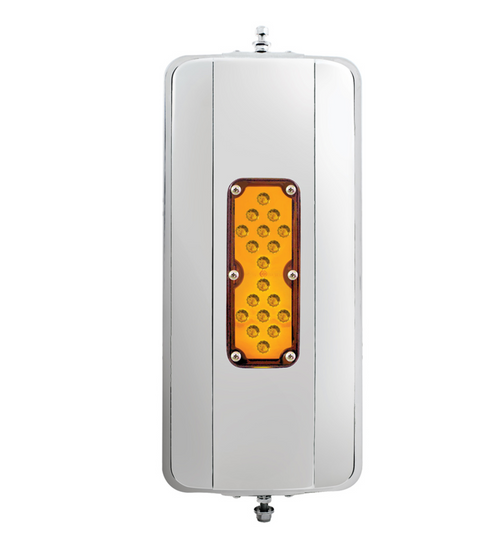 7" X 16" 18 LED 430 Stainless Steel West Coast Mirror - Heated