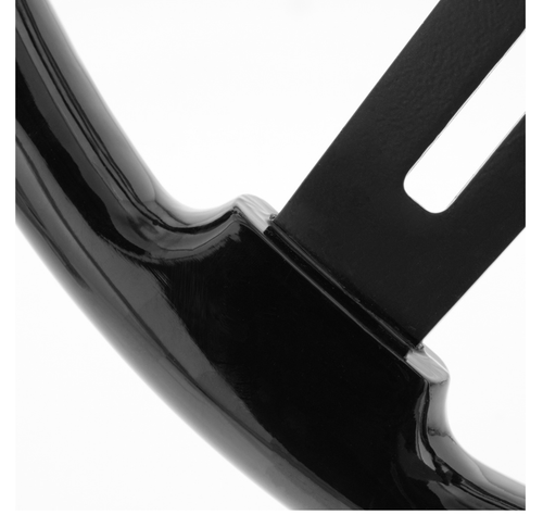 18" Matte Black 4 Spoke Steering Wheel With Horn Bezel & Button-Gloss Black