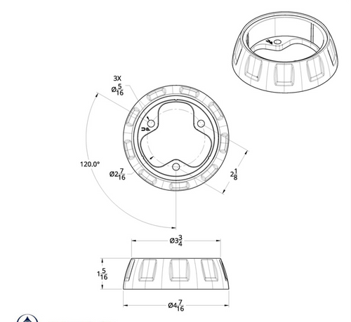 Steering Wheel Horn Bezel - Candy Red