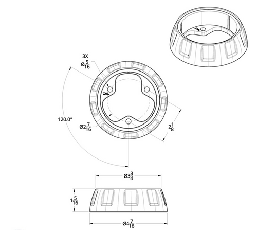 Steering Wheel Horn Bezel - Electric Yellow