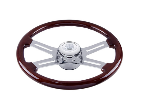 Chrome Steering Wheel Hub & Horn Button Kit For 2014-2024 Kenworth T680 & Peterbilt 579