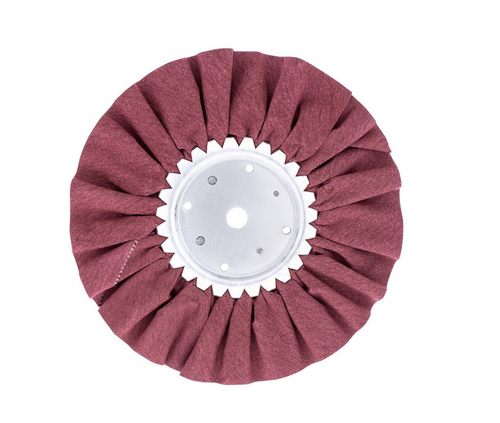 8" Red Treated Airway Buff - 5/8" & 1/2" Arbor