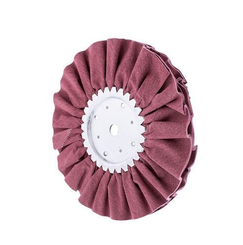 8" Red Treated Airway Buff - 5/8" & 1/2" Arbor