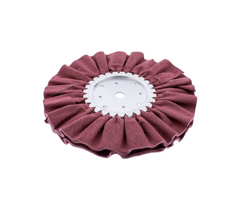 8" Red Treated Airway Buff - 5/8" & 1/2" Arbor