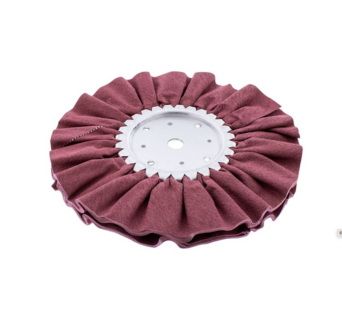 6" Red Treated Airway Buff - 5/8" & 1/2" Arbor