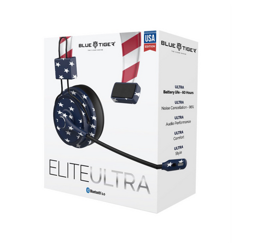 Blue Tiger Elite Ultra Bluetooth Headset - USA Flag