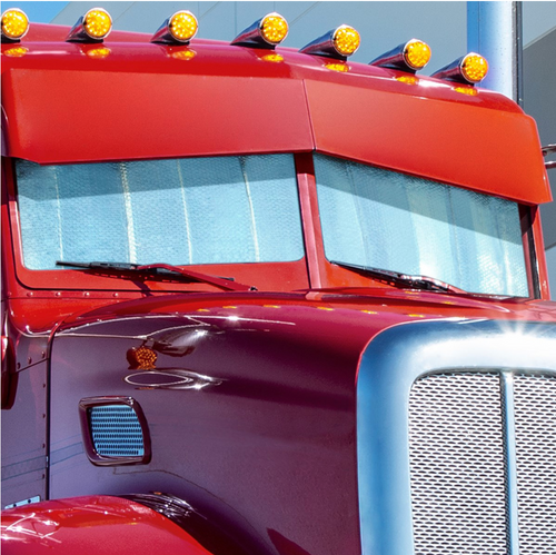 Windshield Sunshade For Peterbilt 389 (2008-2019), 388 (2008-2015), 386 (2005-2015), & 384 (2007-2014)