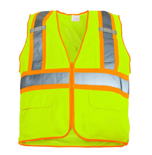 High Visibility Reflective Yellow Safety Vest-Medium