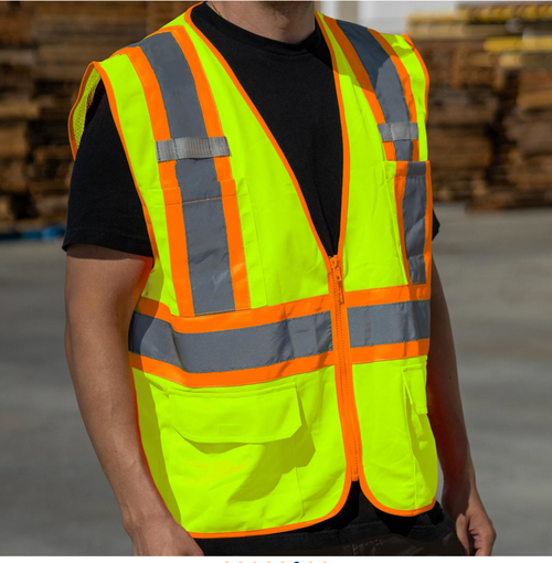 High Visibility Reflective Yellow Safety Vest-Medium