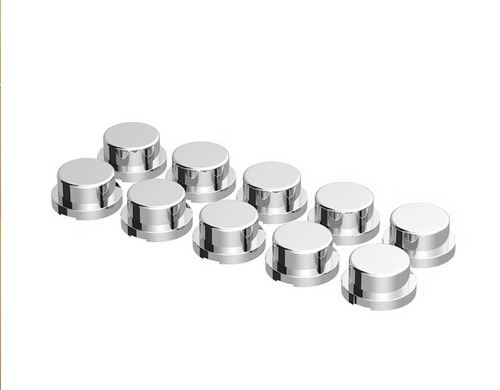 Flat Chrome Plastic Push-On Lug Nut Cover 7/8'' & 15/16''