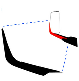 Mirror Cover Arm Right hand fit Freightliner Cascadia (Passenger Side)