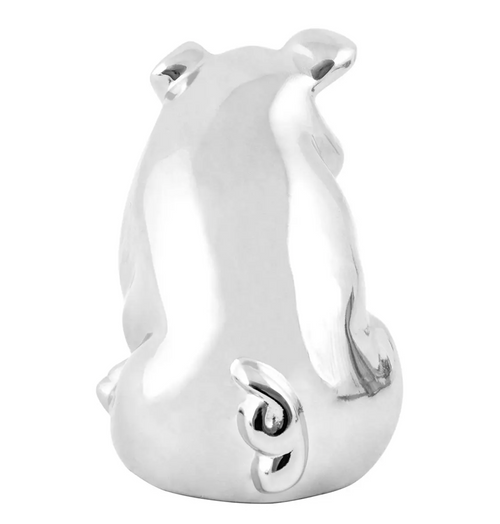 Chrome Smiling Pig Hood Ornament