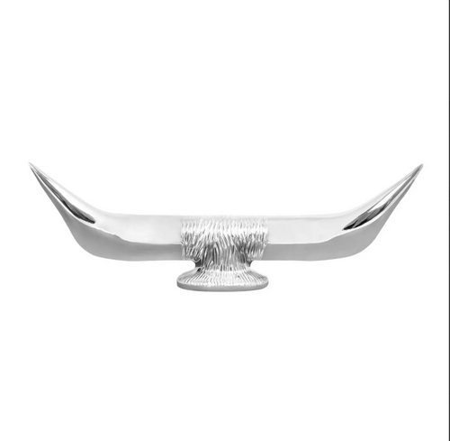 Bull Horn Hood Ornament with Base