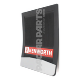 Mud Flap with Kenworth Logo , Black with Chrome Weight , Pair