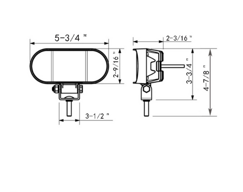 8 LED Oval Wide Angle Driving/Work Light  12-36V