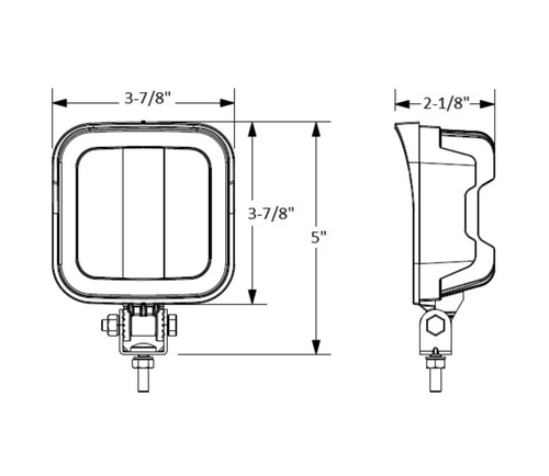 9 LED Square Wide Angle Driving/Work Flood Light