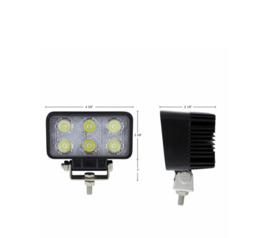 6 High Power LED Rectangular Driving/Work Light 12-24V