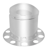 Chrome 3 Piece Rear Axle Cover Set w/ Standard Hub Cap 8 w/32mm dia Pilot(uni-mount)