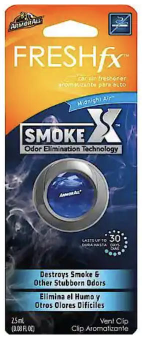 Armor All FRESH Fx Car Air Freshener Vent Clip - Smoke X