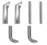 Universal Brute/Chino Curve Cut Chrome Stack Kit 8" x 115" Made in USA , 2 Year Warranty