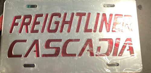 License Plate Frame Grey-Red