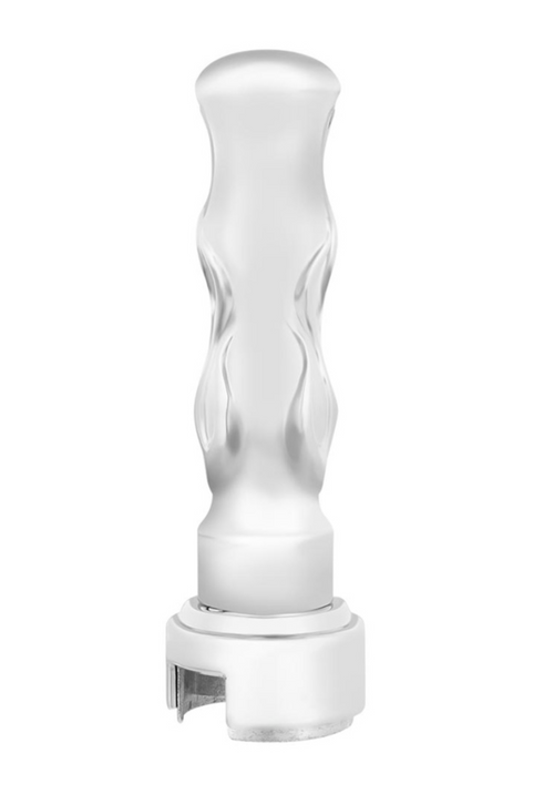 Thread-On Flame Gearshift Knob With Adapter For Eaton Fuller 13/15/18 Speed - Chrome