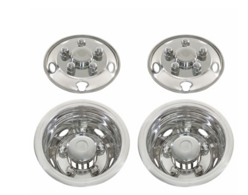 16” Round Wheel Cover Fits Toyota Coaster & Hino 2 Front & 2 Rear 5 Hole Stainless Steel