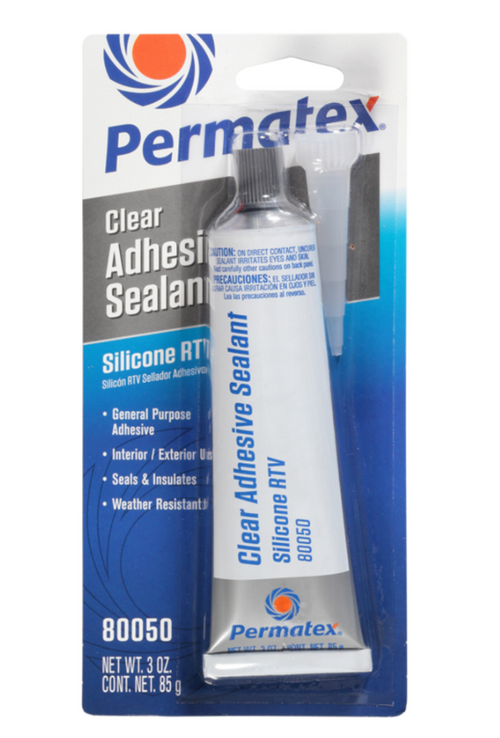 Silicone, Clear Permatex, 3 Oz   12/1,