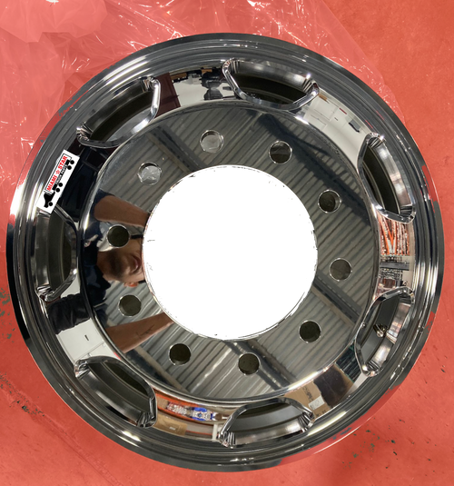 Aluminum Wheel, 22.5 X 8.25, 10 Hole,  7HH, Trapezodial, Polished Both Sides