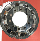 Aluminum Wheel, 22.5 X 8.25 10 Holes, 10HH, Trapezodial, Polished Both Sides
