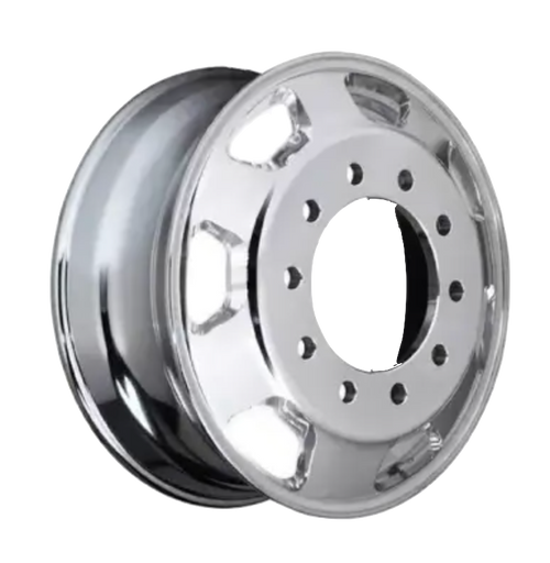 Aluminum Wheel, 22.5 X 8.25, 10 Hole,  7HH, Trapezodial, Polished Both Sides