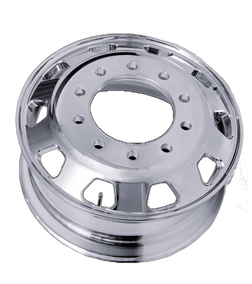 Aluminum Wheel, 24.5 X 8.25 10 Holes, 10HH, Trapezodial, Polished Both Sides