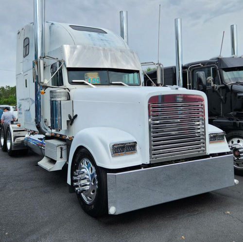 18” Freightliner Classic Mitered Bumper  Fits 1994 – 2003  10 Gauge Chrome Plated Carbon Steel