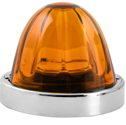 Amber/Amber  Super Star Watermelon Glass Lens Surface Mount LED Sealed Light