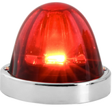 Red/Red Super Star Watermelon Glass Lens Surface Mount LED Sealed Light