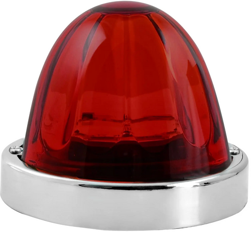 Red/Red Super Star Watermelon Glass Lens Surface Mount LED Sealed Light