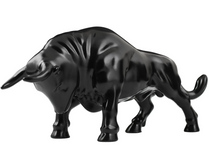 Fighting Bull Hood Ornament Matte Black