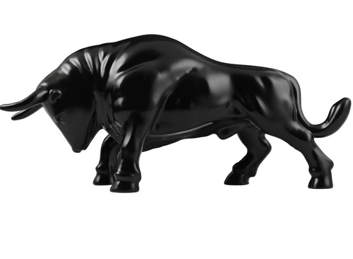 Fighting Bull Hood Ornament Matte Black