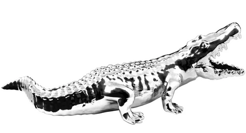 Wild Alligator Hood Ornament Chrome