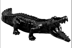 Wild Alligator Hood Ornament Matte Black