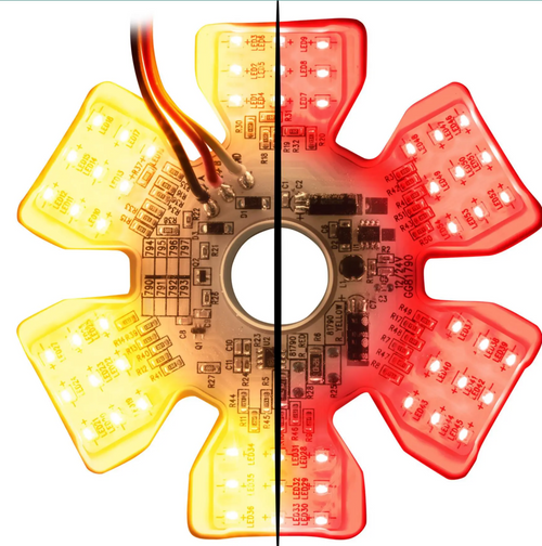 Ultra Thin Hex Air Cleaner Led Light Red/Amber  3 Wires (Filter)