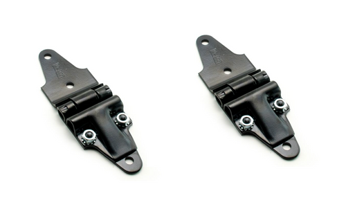End Hinge Assembly for 2" Rollers, Black E-Coat ( Pair )