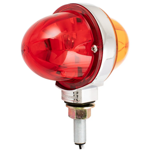 3" Watermelon Double Face High Power LED Pedestal Light Amber/Red