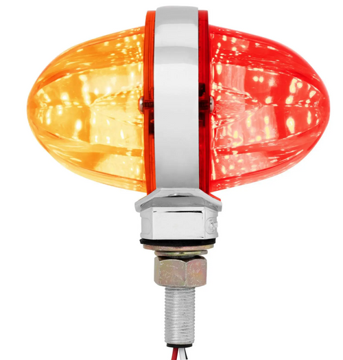 3" Watermelon Double Face High Power LED Pedestal Light Amber/Red