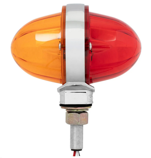 3" Watermelon Double Face High Power LED Pedestal Light Amber/Red