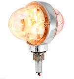 3" Watermelon Double Face High Power LED Pedestal Light Amber Clear/Red Clear